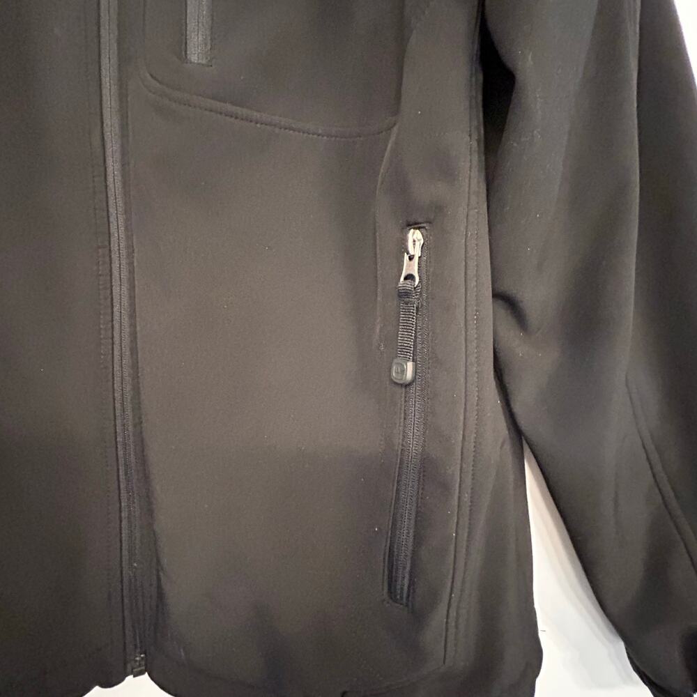 FREE COUNTRY Solid Black Polyester/Spandex‎ Men's Jacket Sz M - Picture 2 of 7